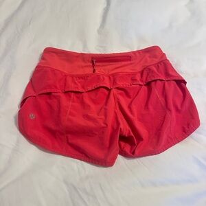 lululemon speed up short hot pink
